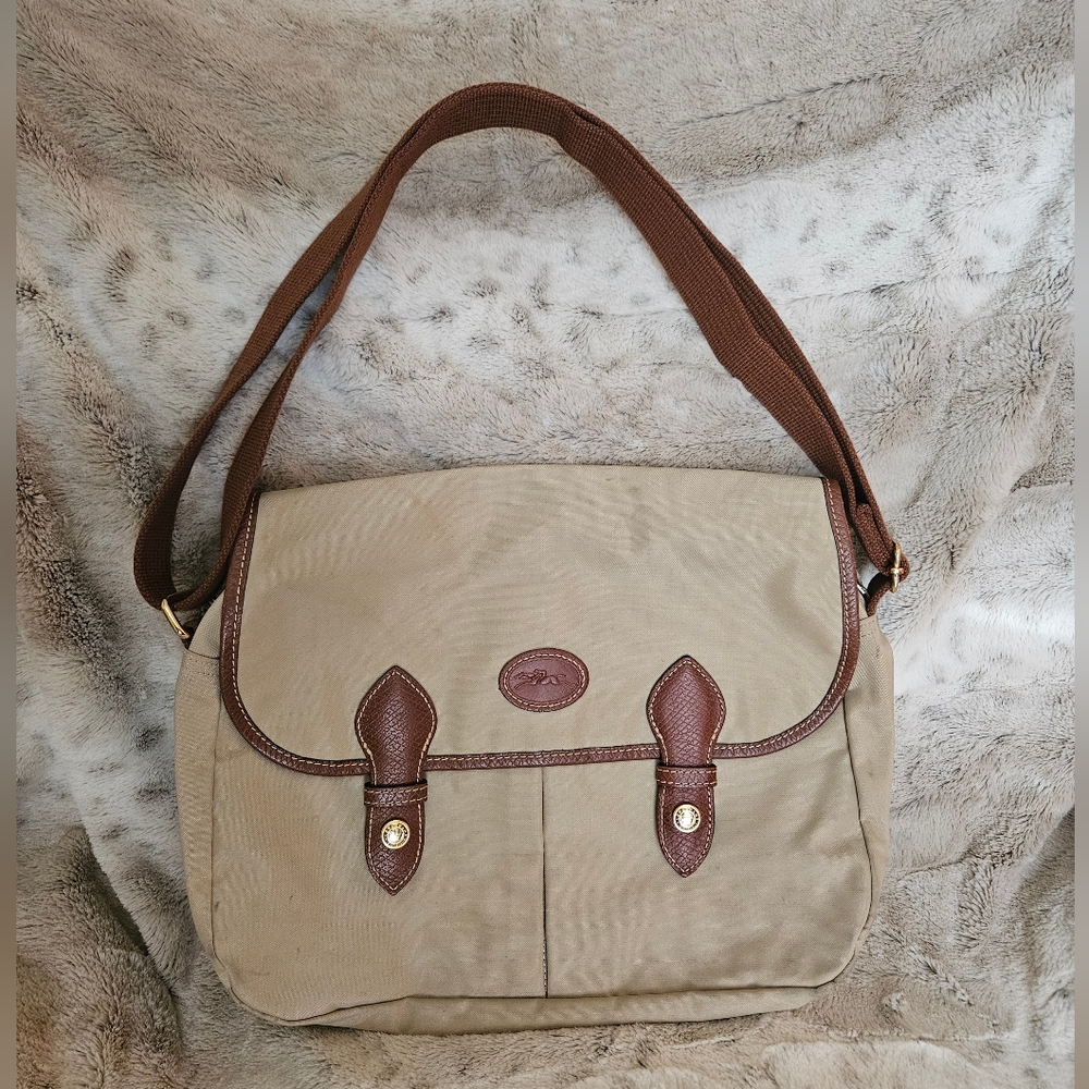 Longchamp nylon messenger crossbody bag